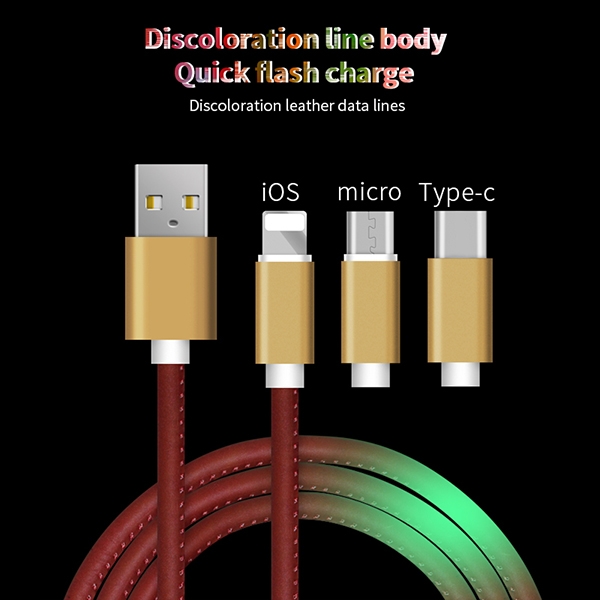 Discoloration leather data lines